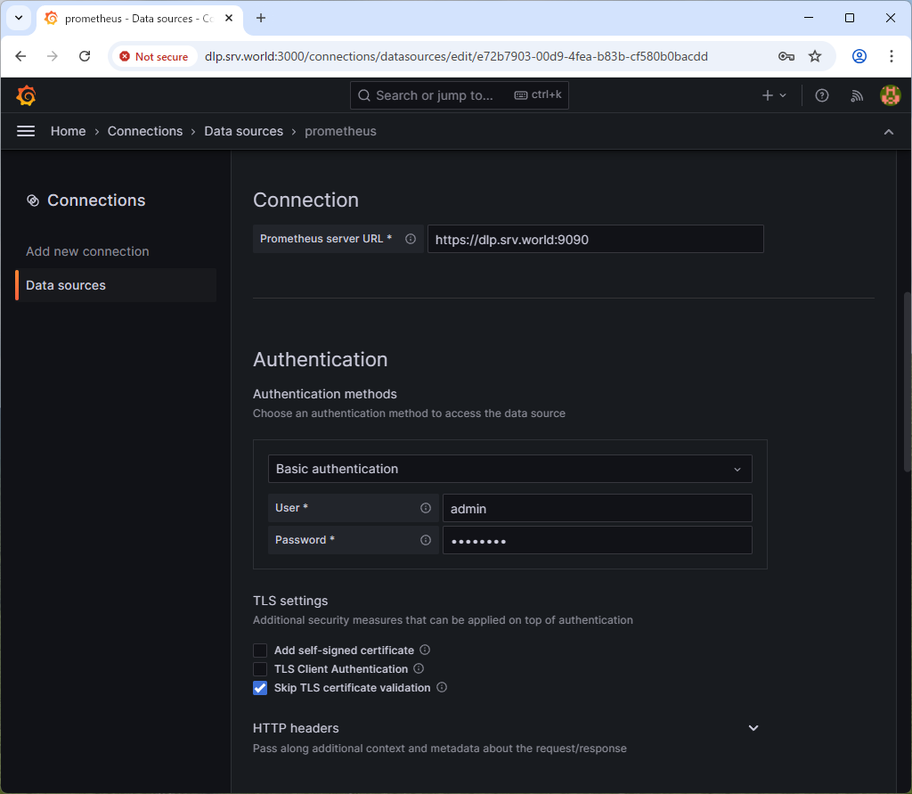 CentOS Stream 10 : Prometheus : Grafana でデータを可視化する : Server World