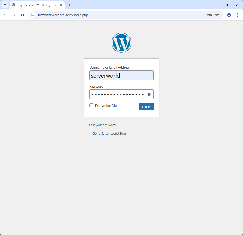 Debian 13 trixie : Apache2 : ブログシステム : WordPress : Server World