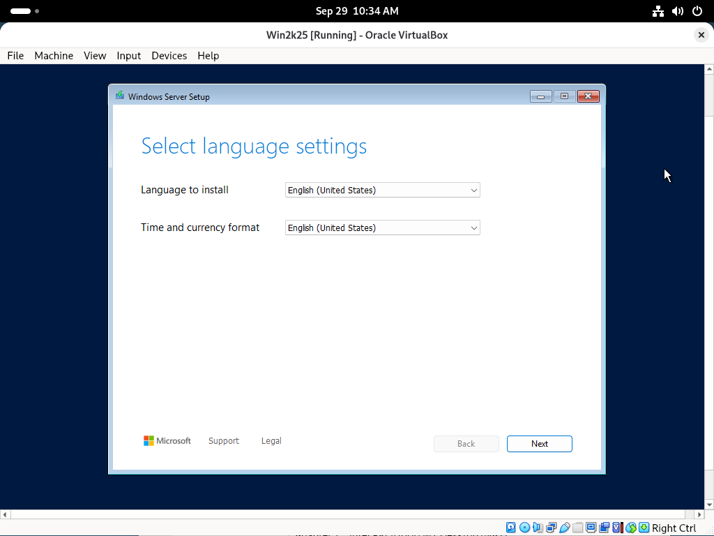 Debian 13 trixie : VirtualBox : 仮想マシンを作成する : Server World