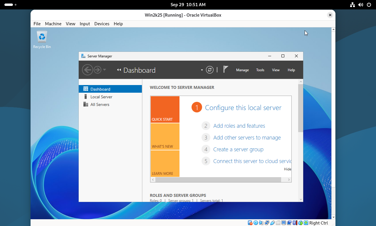 Debian 13 trixie : VirtualBox : 仮想マシンを作成する : Server World