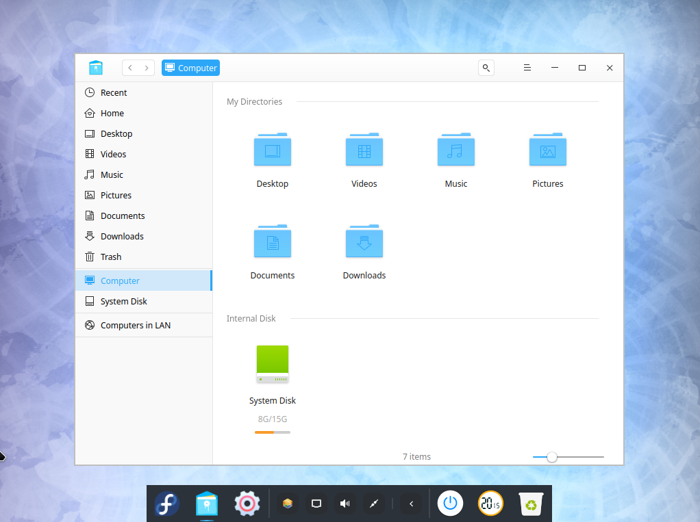 Fedora 31 Deepin デスクトップ Server World