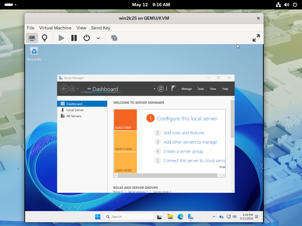 Fedora 44 : KVM : 仮想マシン作成 (GUI) : Server World
