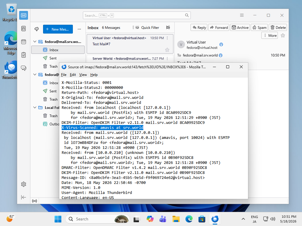 Pflogsumm Fedora 44 : Postfix + Clamav + Amavisd の設定 : Server World