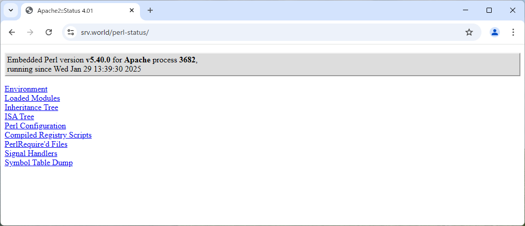 Rocky Linux 10 : Apache httpd : mod_perl の設定 : Server World