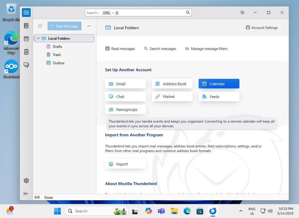 Rocky Linux 10 : NextCloud : カレンダーを同期する : Server World