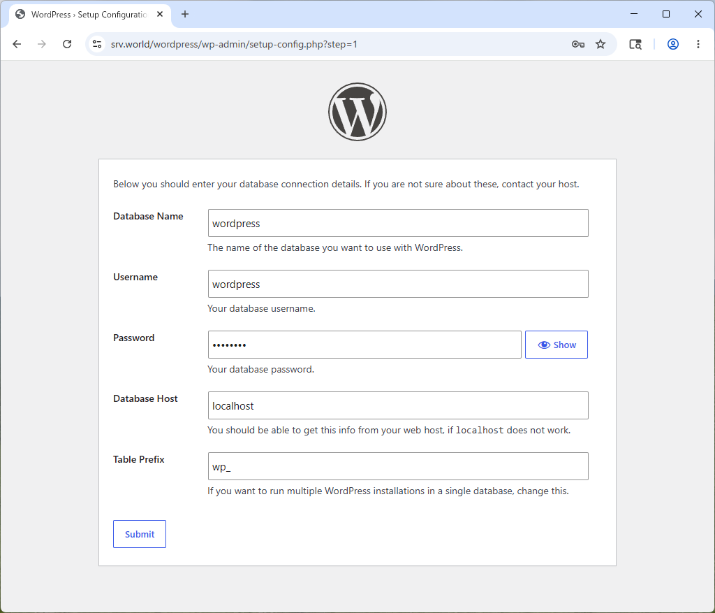 Ubuntu 26.04 : Apache2 : ブログシステム : WordPress : Server World