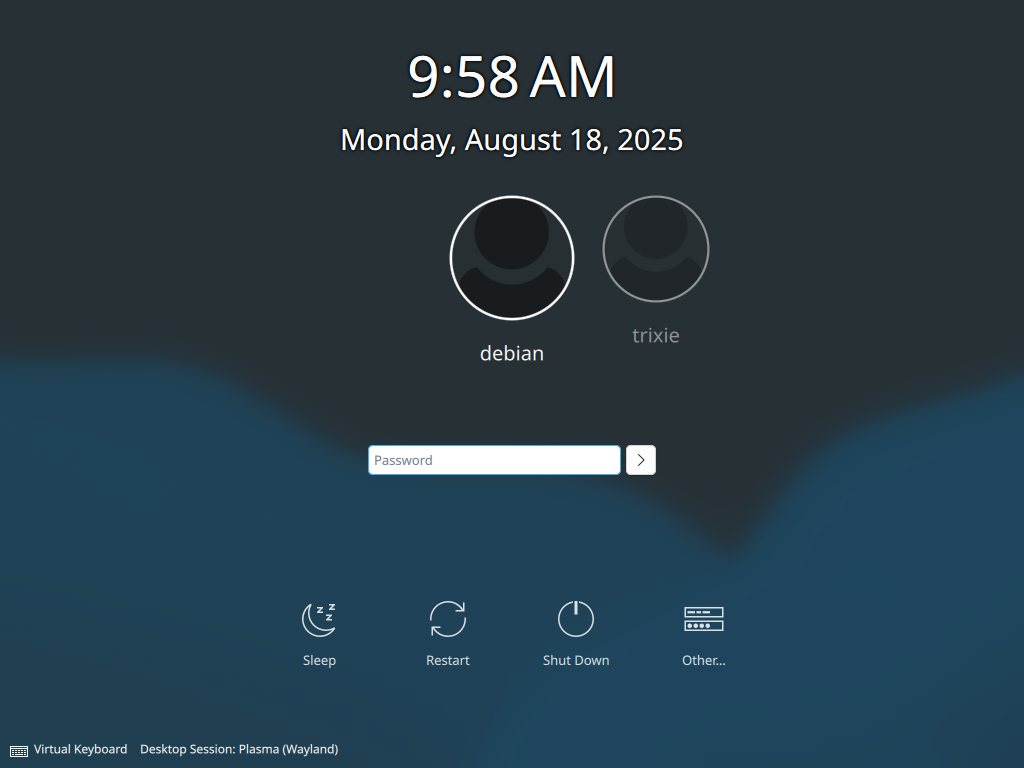 Debian 13 trixie : KDE Desktop : Server World