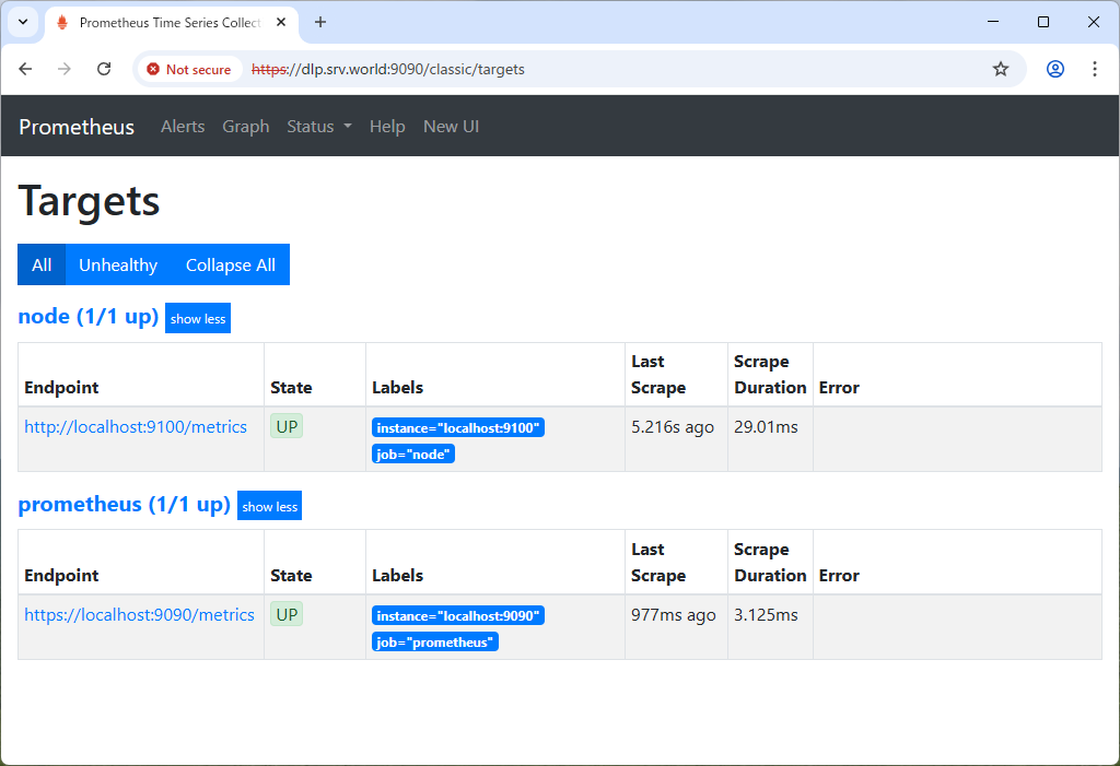 Prometheus Digital Encrypted Security Interface Debian 13 trixie : Prometheus : Enable Auth and HTTPS : Server World
