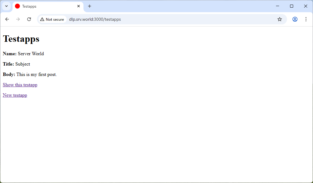 Debian 13 trixie : Install Ruby on Rails 8 : Server World