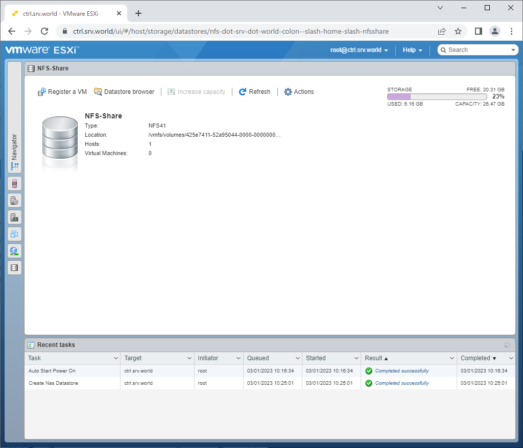 Unmount NFS datastores from VMware ESXi and NFS is in use