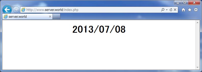 Fedora 19 : Apache httpd : Use PHP Scripts : Server World