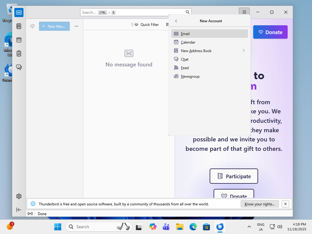 Fedora 43 : Email Client Setting : Server World