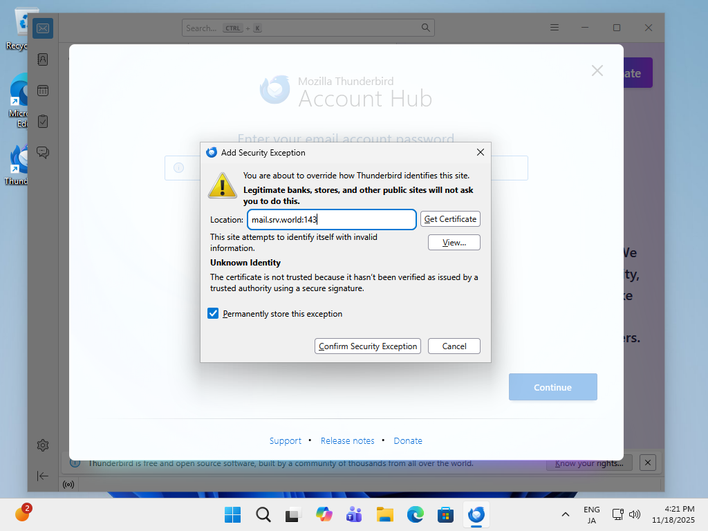 Fedora 43 : Email Client Setting : Server World