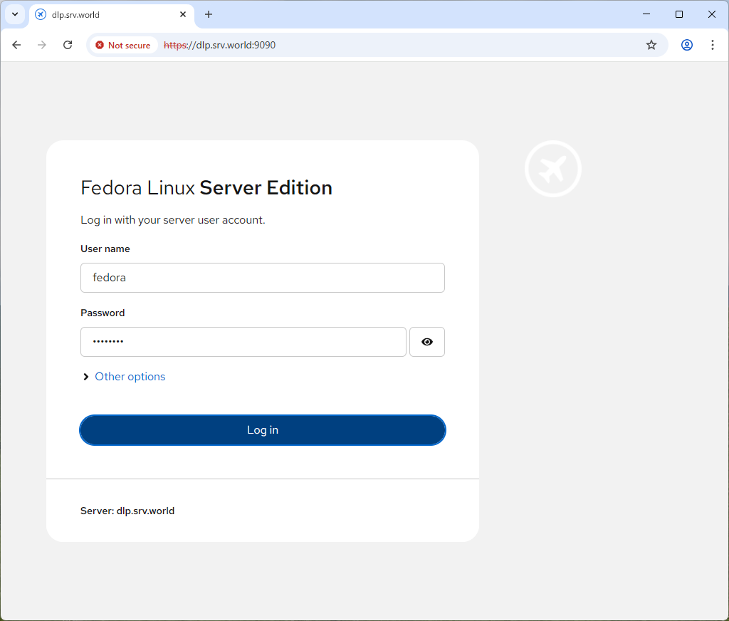 Fedora 44 : Initial Settings : Use Admin Console : Server World
