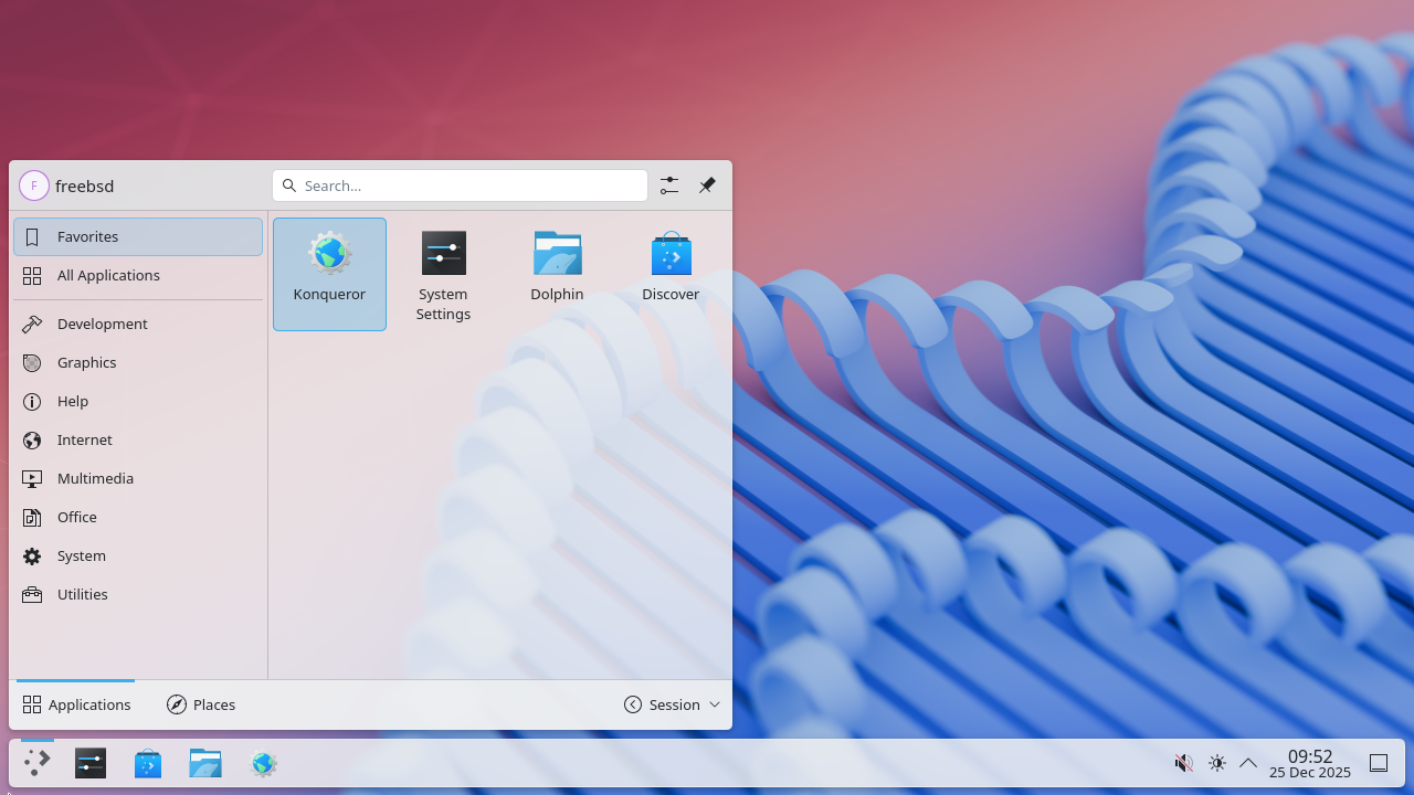 FreeBSD 15 : KDE Desktop : Server World