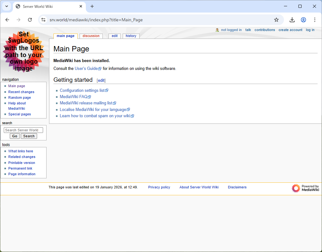 FreeBSD 15 : Apache httpd : Wiki System : MediaWiki : Server World