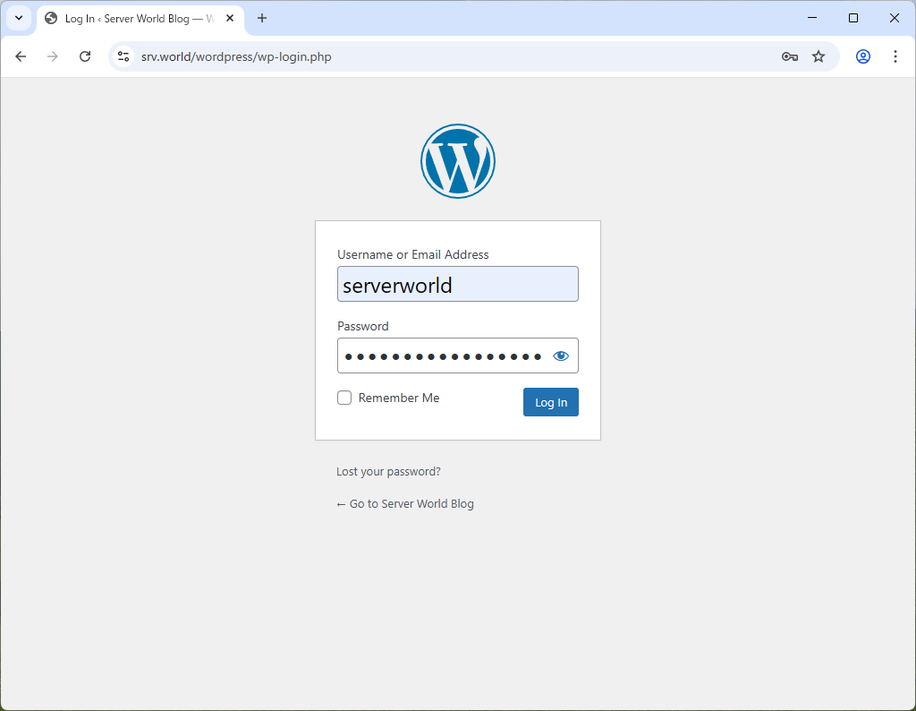 FreeBSD 15 : Apache httpd : Blog System : WordPress : Server World