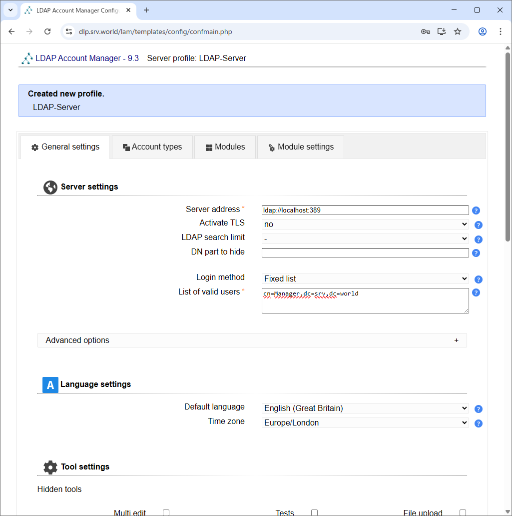 FreeBSD 15 : OpenLDAP : LDAP Account Manager : Server World