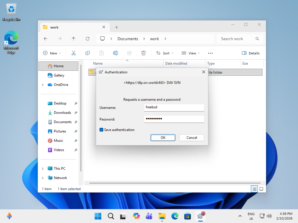 FreeBSD 15 : Subversion : Access from Windows Clients : Server World
