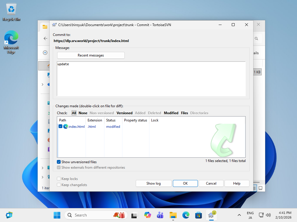 FreeBSD 15 : Subversion : Access from Windows Clients : Server World