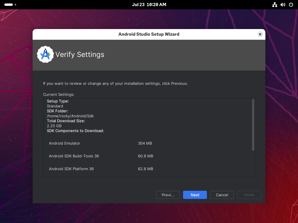 Rocky Linux 10 : Install Android Studio : Server World