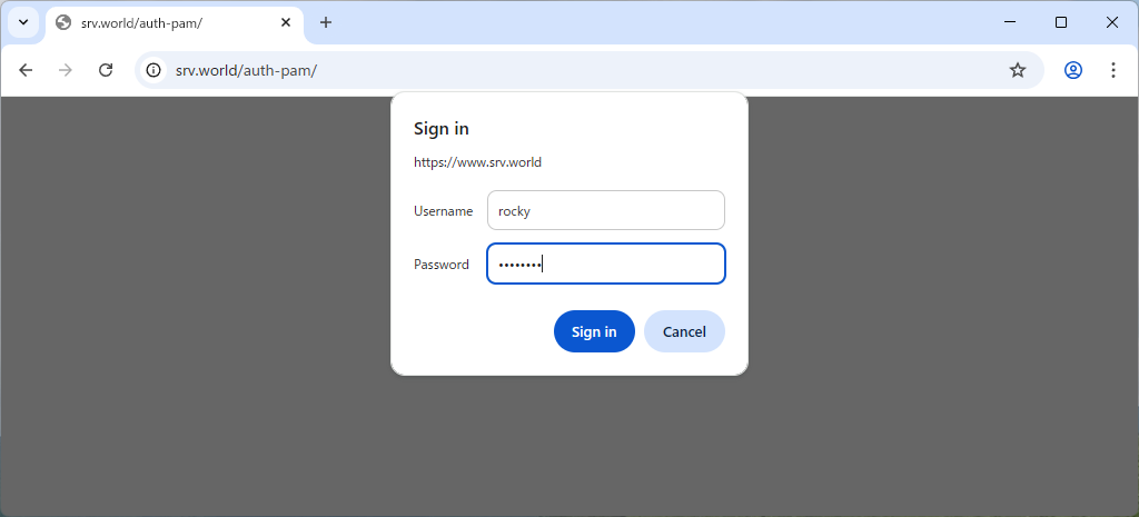 Rocky Linux 10 : Apache httpd : Basic Auth + PAM : Server World