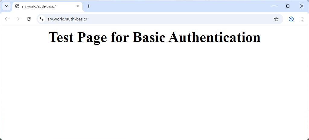Rocky Linux 10 : Apache httpd : Basic Authentication : Server World
