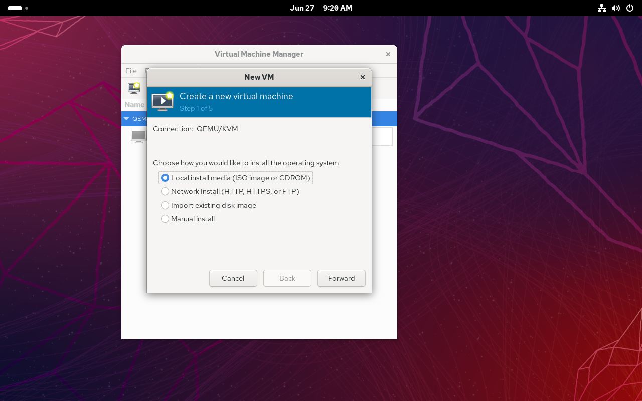 Rocky Linux 10 : KVM : Create Virtual Machine (GUI) : Server World