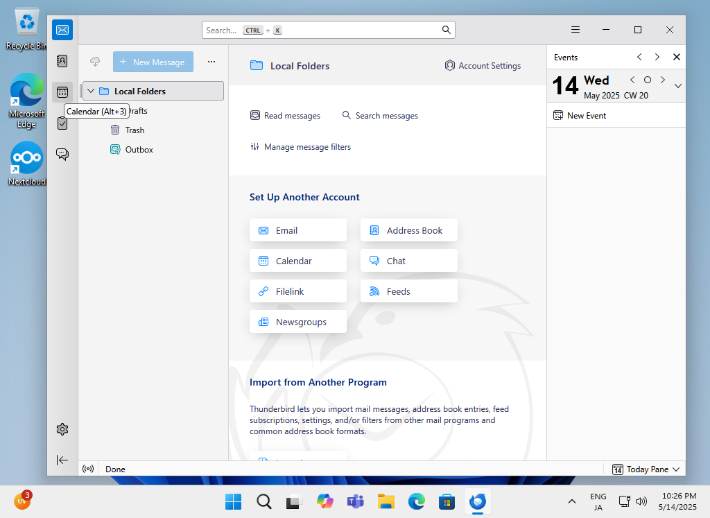 Rocky Linux 10 : NextCloud : Use Calendar : Server World