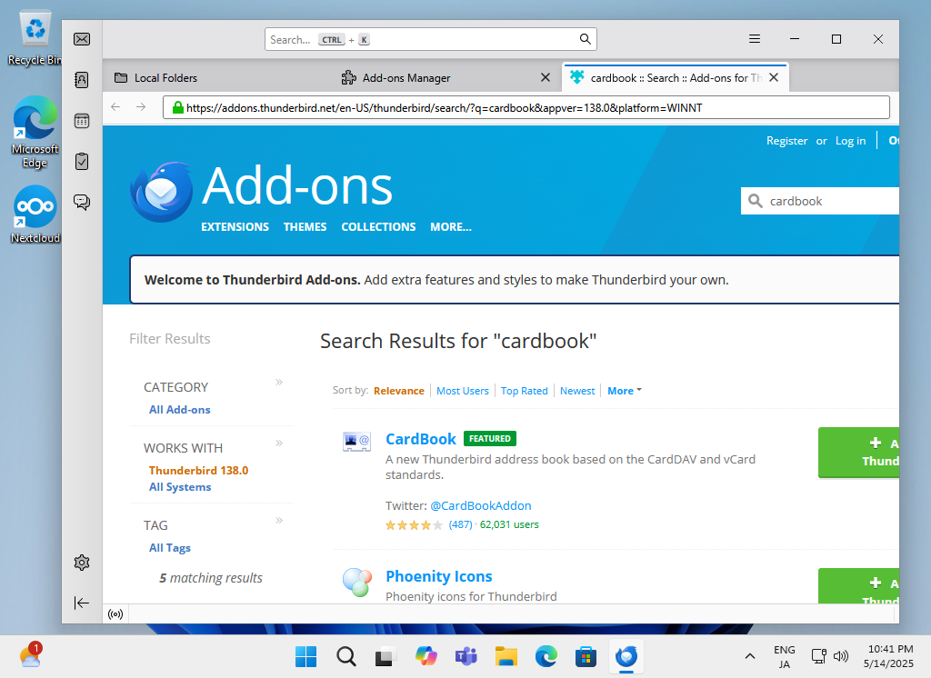 Rocky Linux 10 : NextCloud : Use Address Book : Server World