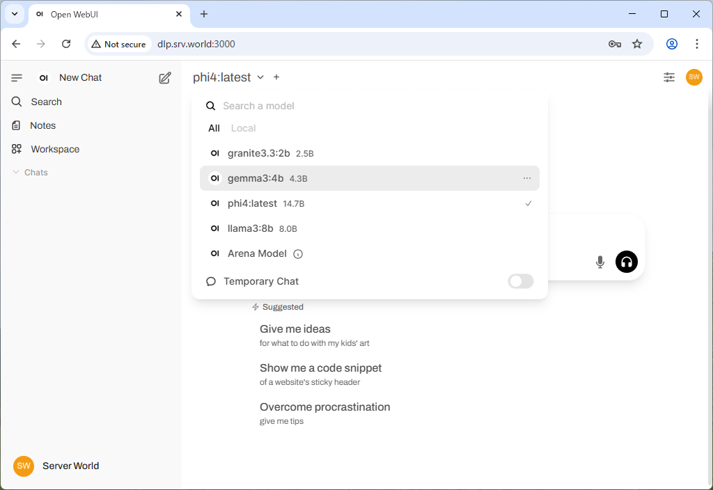 Rocky Linux 10 : Install Open WebUI : Server World