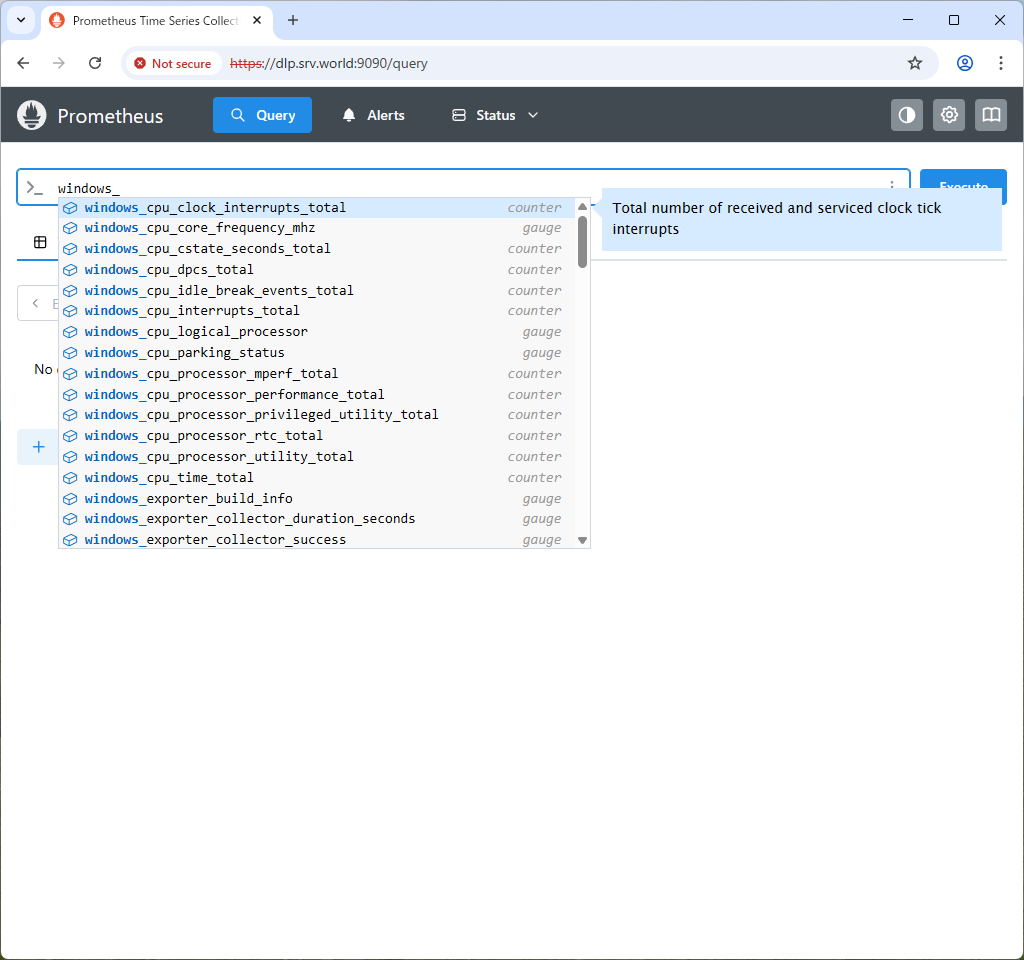 Rocky Linux 10 : Prometheus : Add Monitoring Target (Win) : Server World