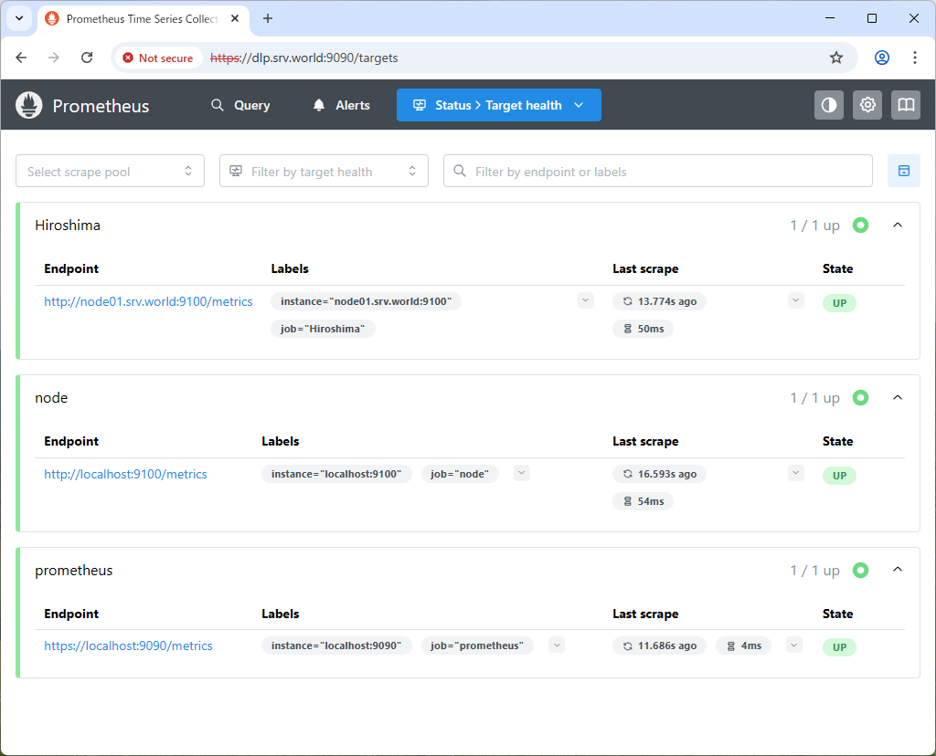 Rocky Linux 10 : Prometheus : Add Monitoring Target : Server World