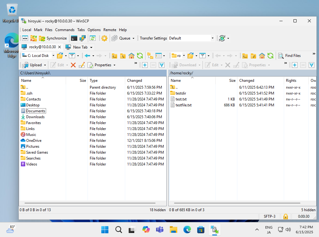 Rocky Linux 10 : OpenSSH : SSH File Transfer (Windows) : Server World