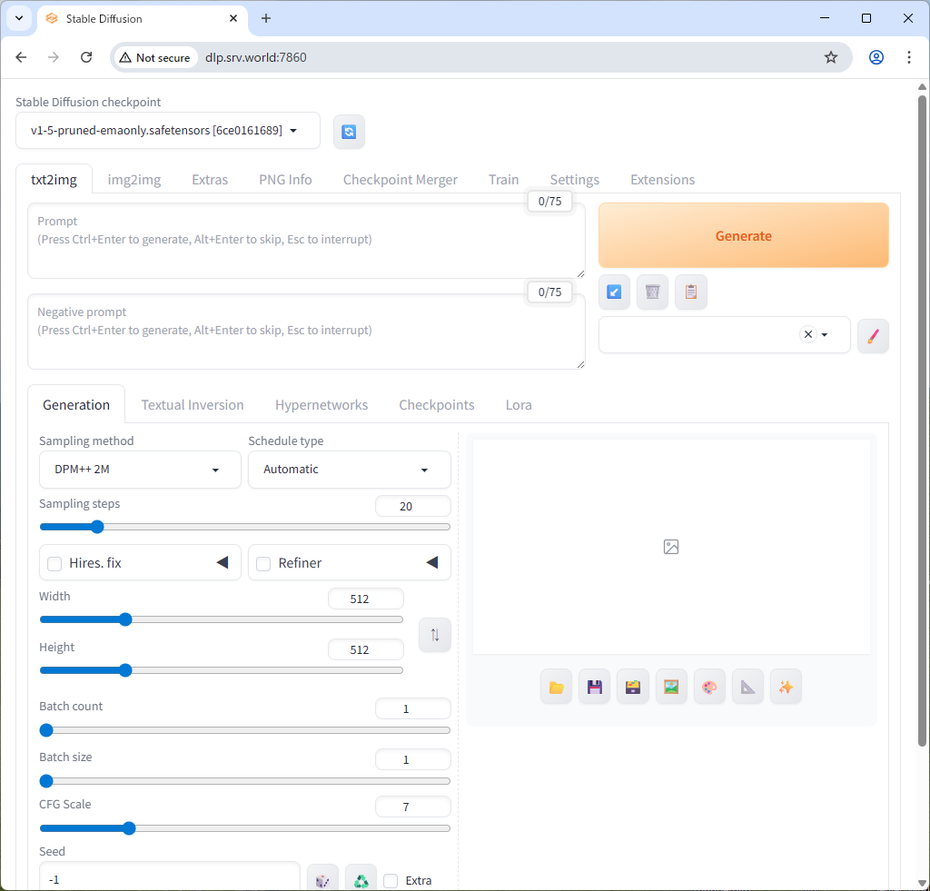 Rocky Linux 10 : Stable Diffusion Configration : Server World