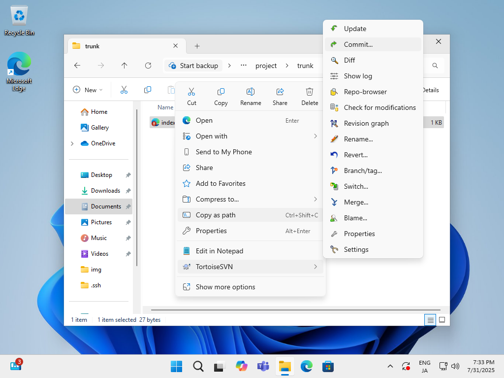 Rocky Linux 10 : Subversion : Access from Windows Clients : Server World