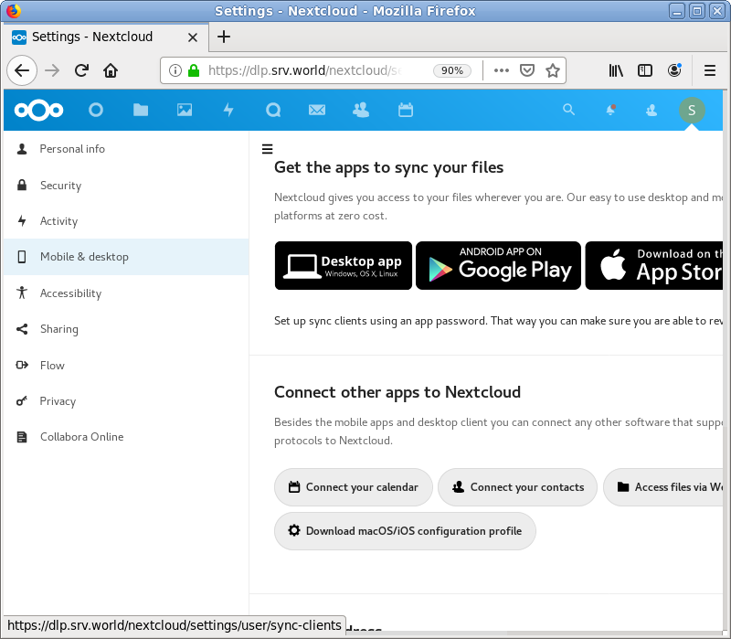 Nextcloud client