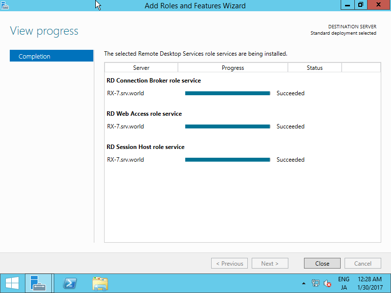 restart windows server 2012 remote desktop