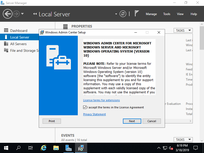 Windows Server 2019 Windows Admin Center Install Server World