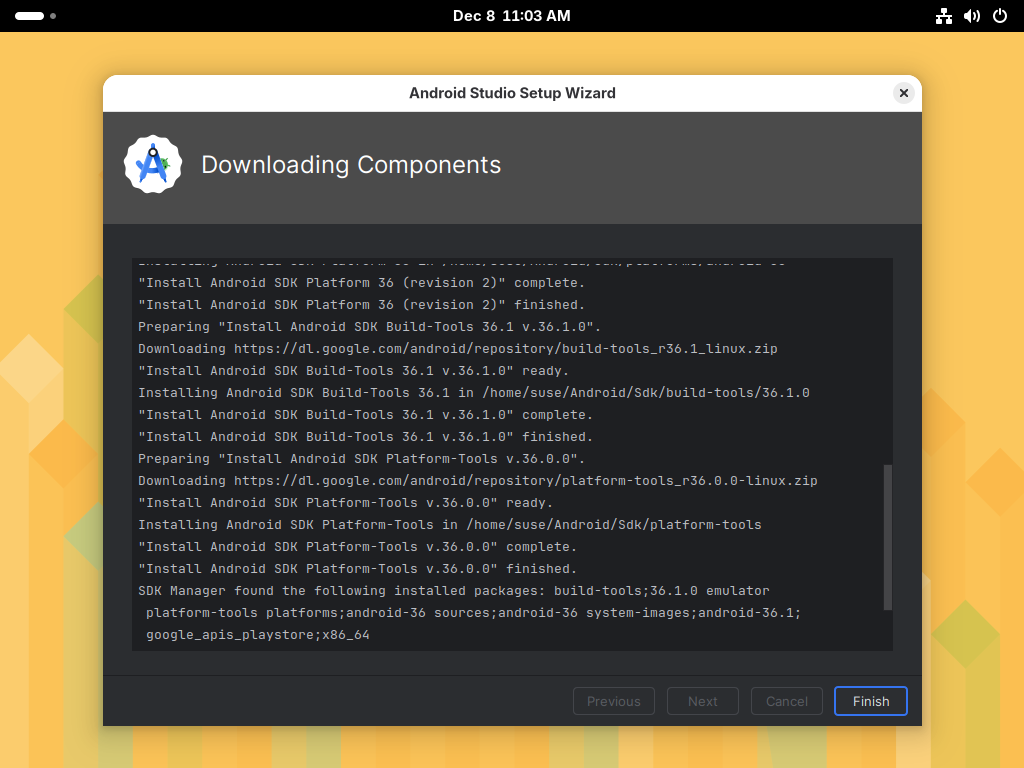 openSUSE Leap 16 : Install Android Studio : Server World