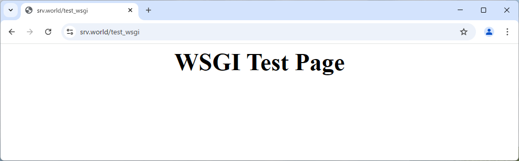 openSUSE Leap 16 : Apache httpd : Configure mod_wsgi : Server World