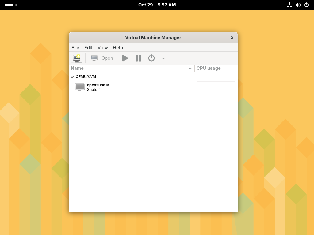 openSUSE Leap 16 : KVM : Create Virtual Machine (GUI) : Server World