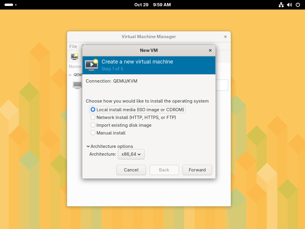 openSUSE Leap 16 : KVM : Create Virtual Machine (GUI) : Server World