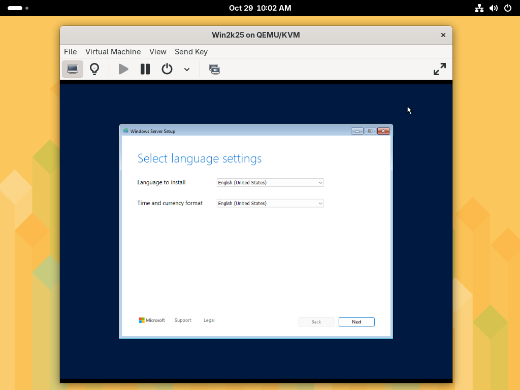 openSUSE Leap 16 : KVM : Create Virtual Machine (GUI) : Server World