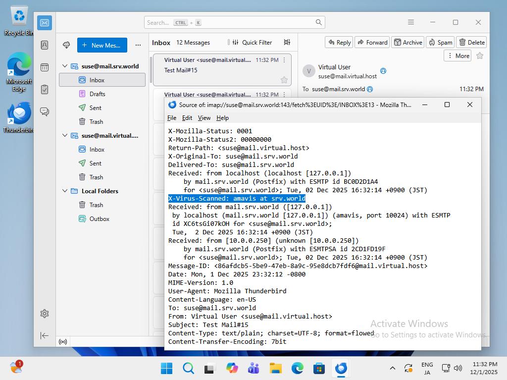 openSUSE Leap 16 : Postfix + Clamav + Amavisd : Server World