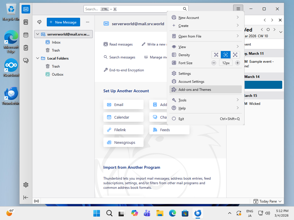 openSUSE Leap 16 : NextCloud : Use Address Book : Server World