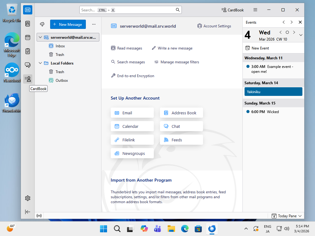 openSUSE Leap 16 : NextCloud : Use Address Book : Server World