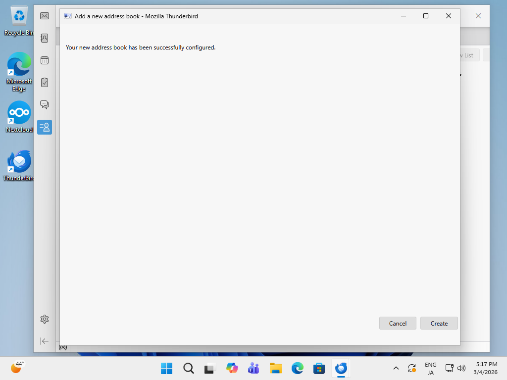 openSUSE Leap 16 : NextCloud : Use Address Book : Server World