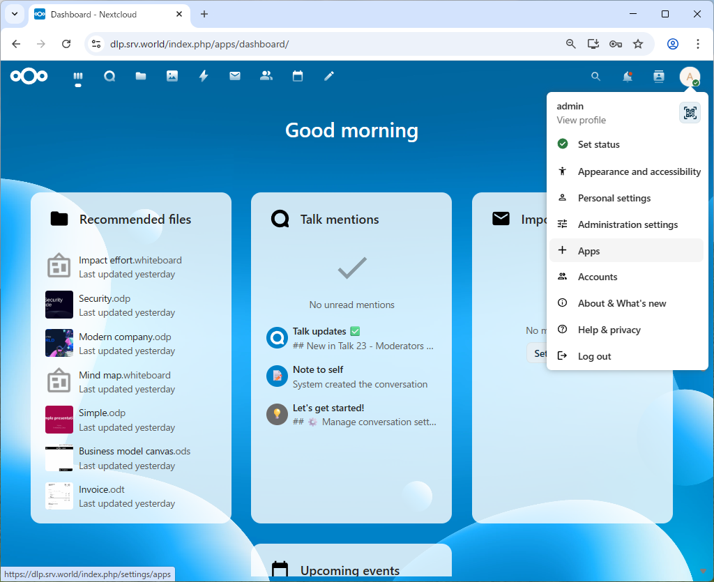 openSUSE Leap 16 : NextCloud : Use External Storage : Server World