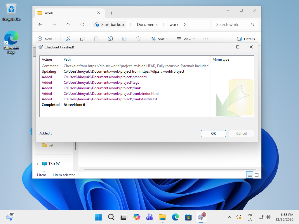 openSUSE Leap 16 : Subversion : Access from Windows Clients : Server World